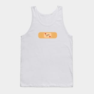 Cats lovers patch - bandaid Tank Top